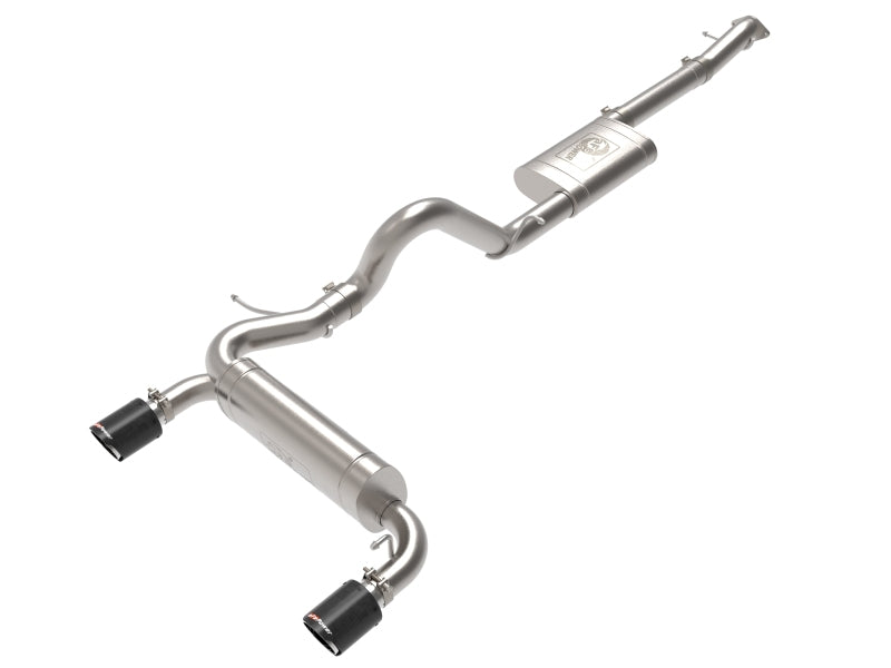 aFe 2021+ Ford Bronco L4-2.3L (t) / V6-2.7L (tt) Vulcan 3in. to 2.5in. SS Cat-Back - Carbon Catback aFe