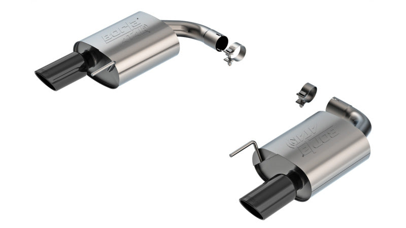 Borla 2024 Ford Mustang GT 5.0L V8 w/o Active Exhaust ATAK Axle-Back Exhaust System - Black Chrome Axle Back Borla