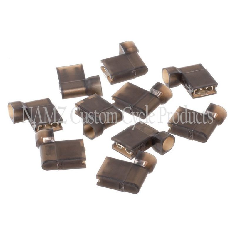 NAMZ .25in Female Black Flag Terminal - 10 Pack (HD 9898) Wiring Connectors NAMZ