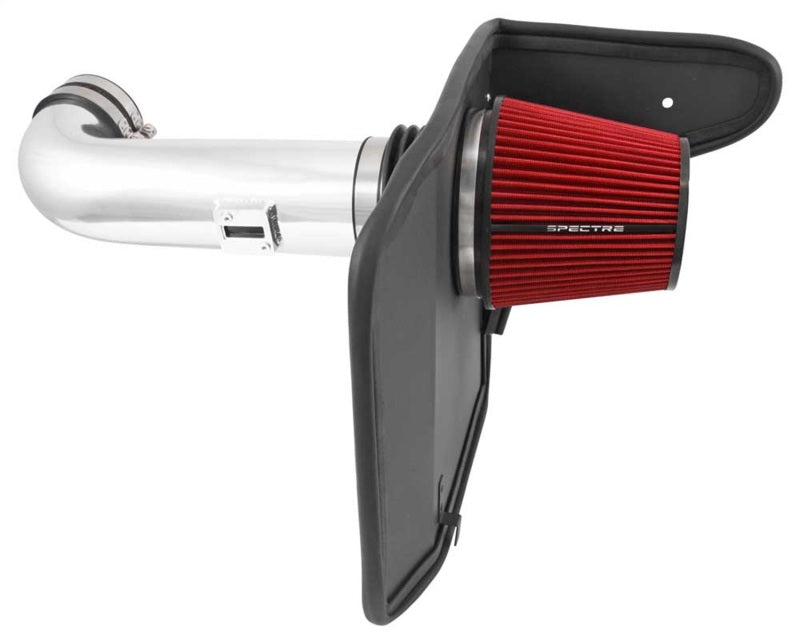 Spectre 10-12 Chevy Camaro V8-6.2L F/I Air Intake Kit - Clear Anodized w/Red Filter Cold Air Intakes Spectre