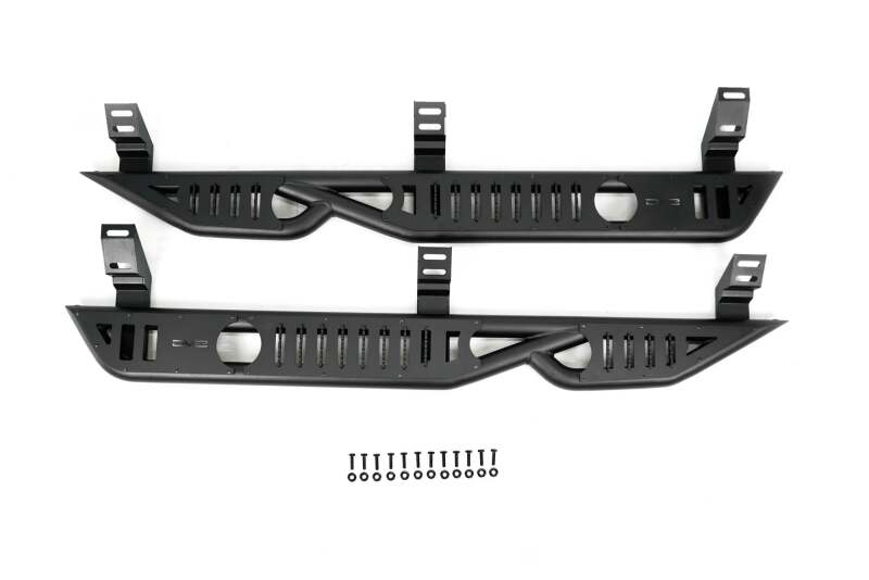 DV8 Offroad 24-25 Toyota Land Cruiser OE Plus Side Steps - Black Steel Side Steps DV8 Offroad