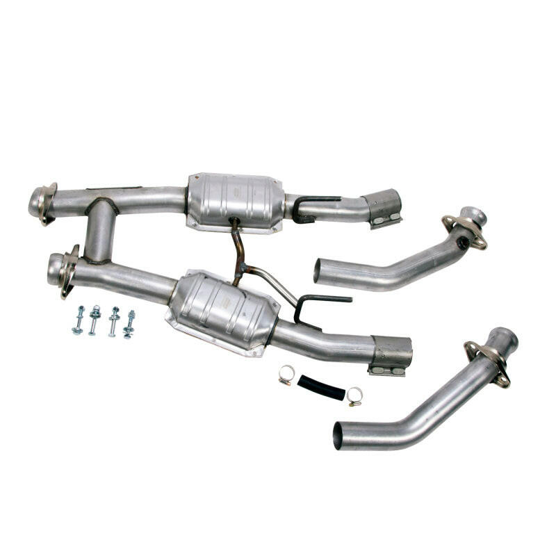 BBK 86-93 Mustang 5.0 High Flow H Pipe With Catalytic Converters - 2-1/2 Downpipe Back BBK