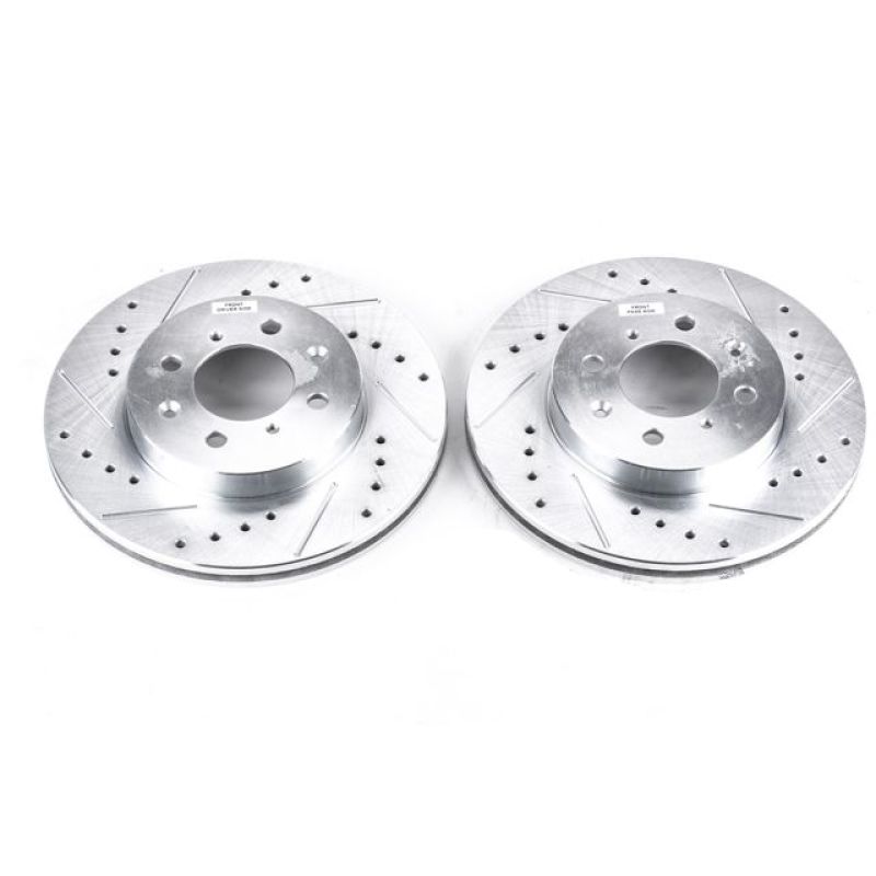Power Stop 97-05 Acura EL Front Evolution Drilled & Slotted Rotors - Pair Brake Rotors - Slot & Drilled PowerStop