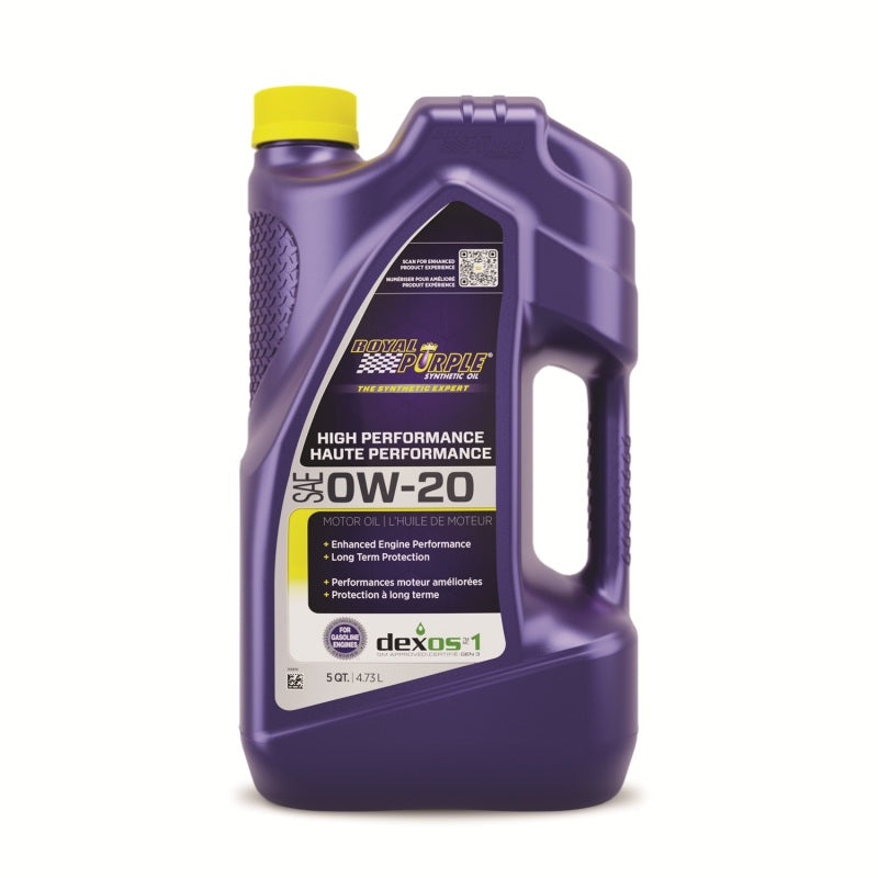 Royal Purple Synthetic High Performance 0W-20 Motor Oil (Canada) - 5 Quart Motor Oils Royal Purple