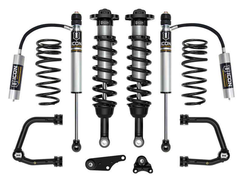 ICON 2024+ Toyota Tacoma 1.25in-3in Stage 3 Suspension System Tubular w/ Triple Rate Spring Coilovers ICON