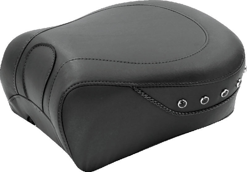 Mustang 97-07 Harley Rd King,06-07 Str Glide,00-01 Eagle Touring Passenger Seat w/Blk Pearls - Black Passenger Motorcycle Seats Mustang Motorcycle