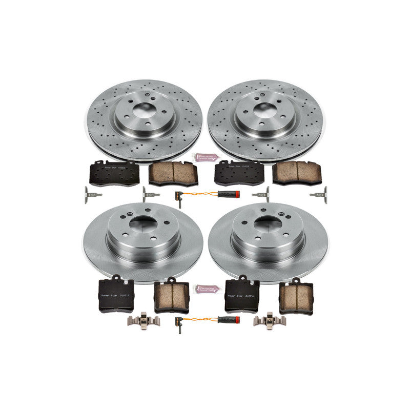 Power Stop 2004 Mercedes-Benz C230 Front & Rear Autospecialty Brake Kit Brake Kits - OE PowerStop