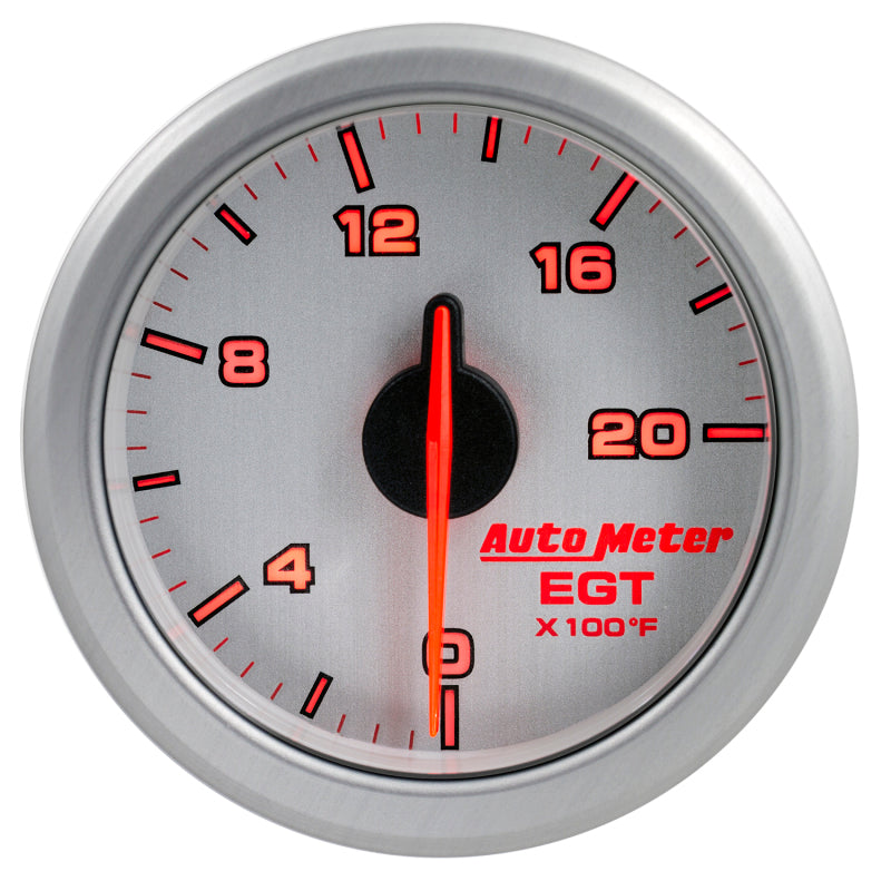 Autometer Airdrive 2-1/16in EGT Gauge 0-2000 Degrees F - Silver Gauges AutoMeter