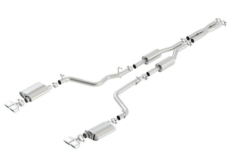 Borla 09-14 Dodge Challenger R/T 5.7L RWD 2Dr. Dual Rctgl. Angle S-Type CB Exhaust - Rear Split Exit Catback Borla
