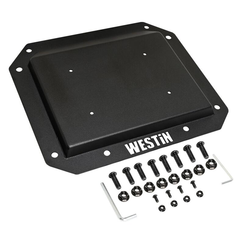 Westin 21-25 Ford Bronco (Excl. Sport) Spare Tire Delete Plate - Tex. Blk Tire Carriers Westin