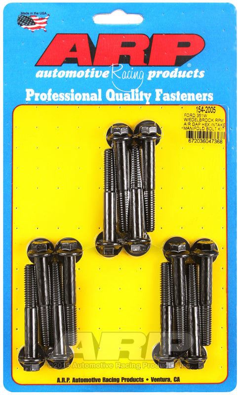 ARP Ford 351W w/Edelbrock RPM air gap hex intake manifold bolt kit Hardware Kits - Other ARP