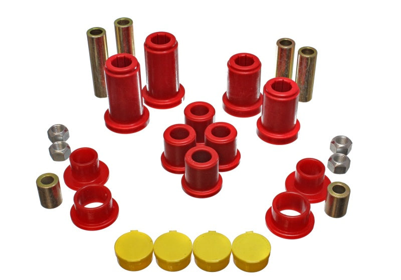 Energy Suspension 99-07 General Motors (Various) Red Front End Control Arm Bushing Set Bushing Kits Energy Suspension