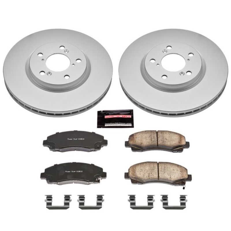 Power Stop 06-11 Honda Ridgeline Front Z17 Evolution Geomet Coated Brake Kit Brake Kits - Performance Blank PowerStop