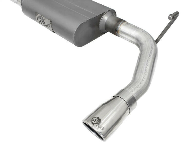 aFe Scorpion 2-1/2in Alum Steel Axle-Back Exhaust w/Polished Tip 07-18 Jeep Wrangler JK V6-3.6/3.8L Axle Back aFe