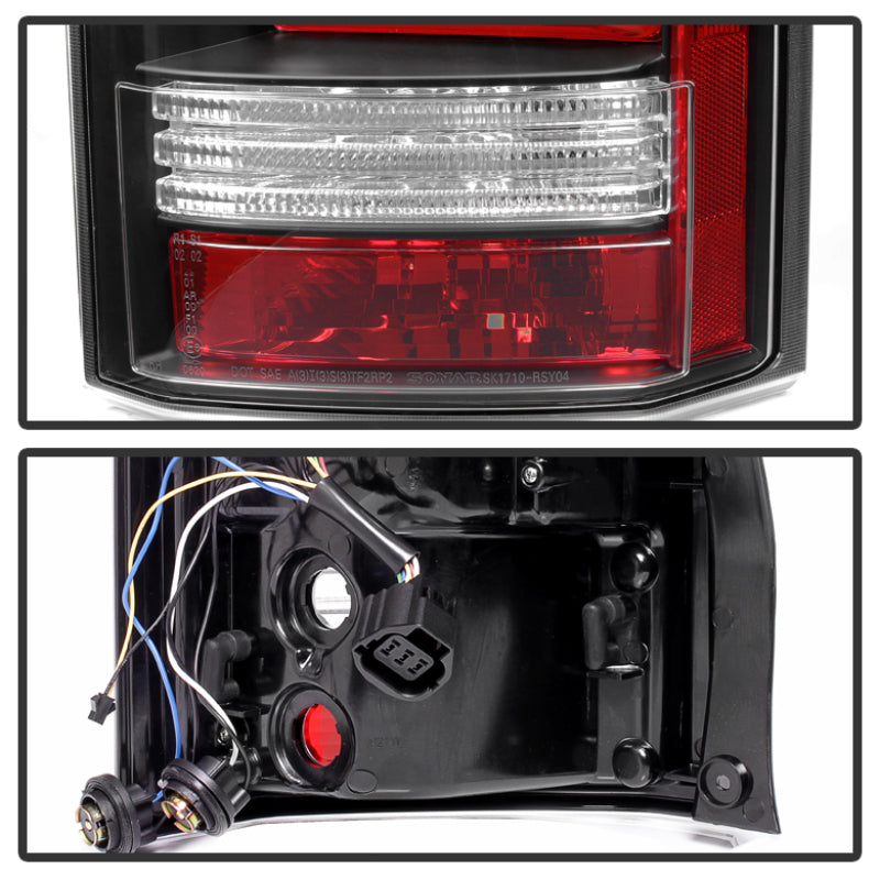 Spyder Land Rover Discovery LR4 10-14 Light Bar LED Tail Lights Black ALT-YD-LRDLR410-LBLED-BK Tail Lights SPYDER