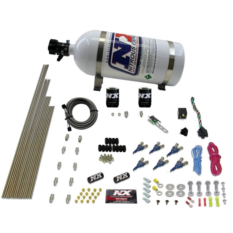Nitrous Express 6 Cyl Gas Nitrous Kit (150-375HP) w/10lb Bottle Nitrous Systems Nitrous Express