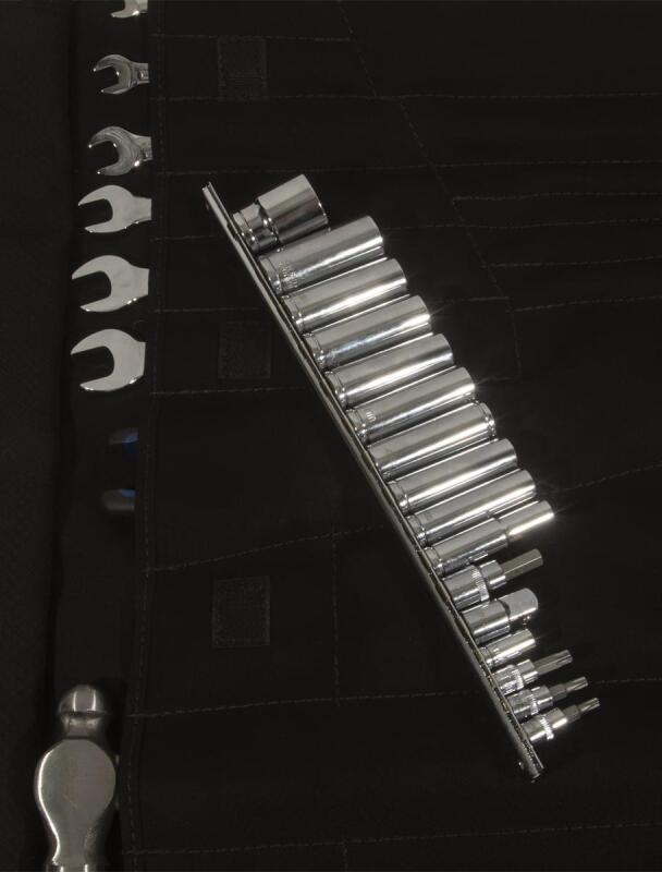 PRP 35pc Can-Am Roll Up Tool bag Tool kit - Black Tool Storage PRP Seats