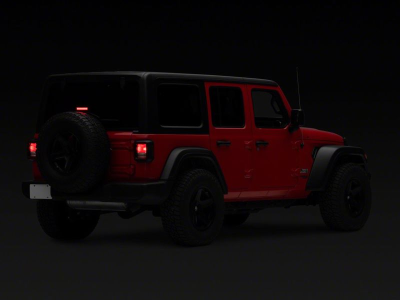 Raxiom18-23 Jeep Wrangler JL Axial Series Hyper Flash LED Third Brake Light- Smoked Brake Lights Raxiom