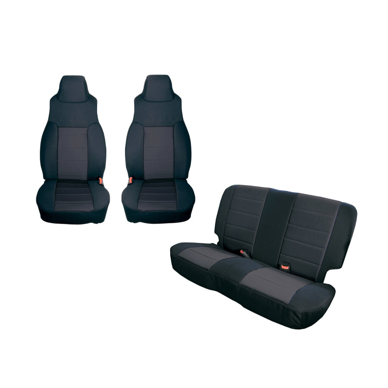Rugged Ridge Seat Cover Kit Black 03-06 Jeep Wrangler TJ Seat Covers Rugged Ridge