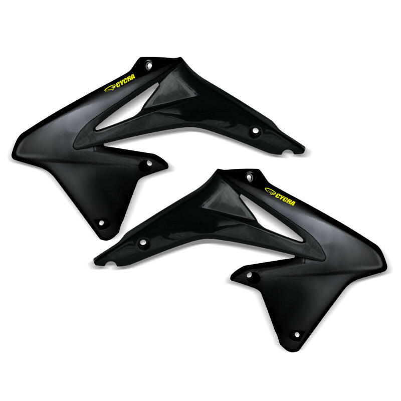 Cycra 08-17 Suzuki RMZ 250-450 Powerflow Radiator Shrouds - Black Plastics Cycra
