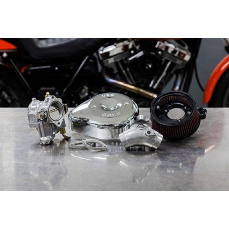 S&S Cycle 99-05 BT Super G Carburetor & Stealth Air Cleaner Kit w/ Chrome Teardrop Air Intake Components S&S Cycle