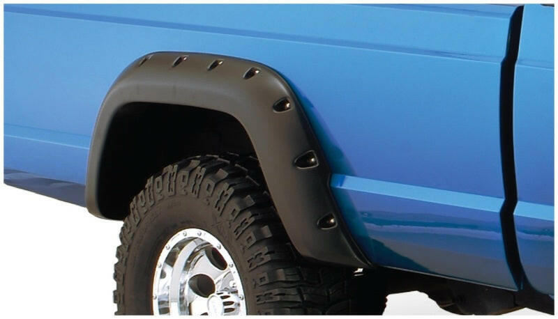 Bushwacker 84-01 Jeep Cherokee Cutout Style Flares 4pc Fits 2-Door Sport Utility Only - Black Fender Flares Bushwacker