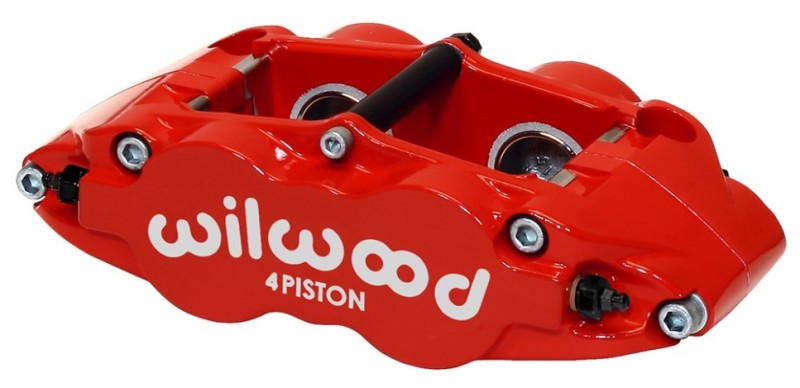 Wilwood Caliper-Narrow Superlite 4R - Red 1.12/1.12in Pistons 0.81in Disc Brake Calipers - Perf Wilwood