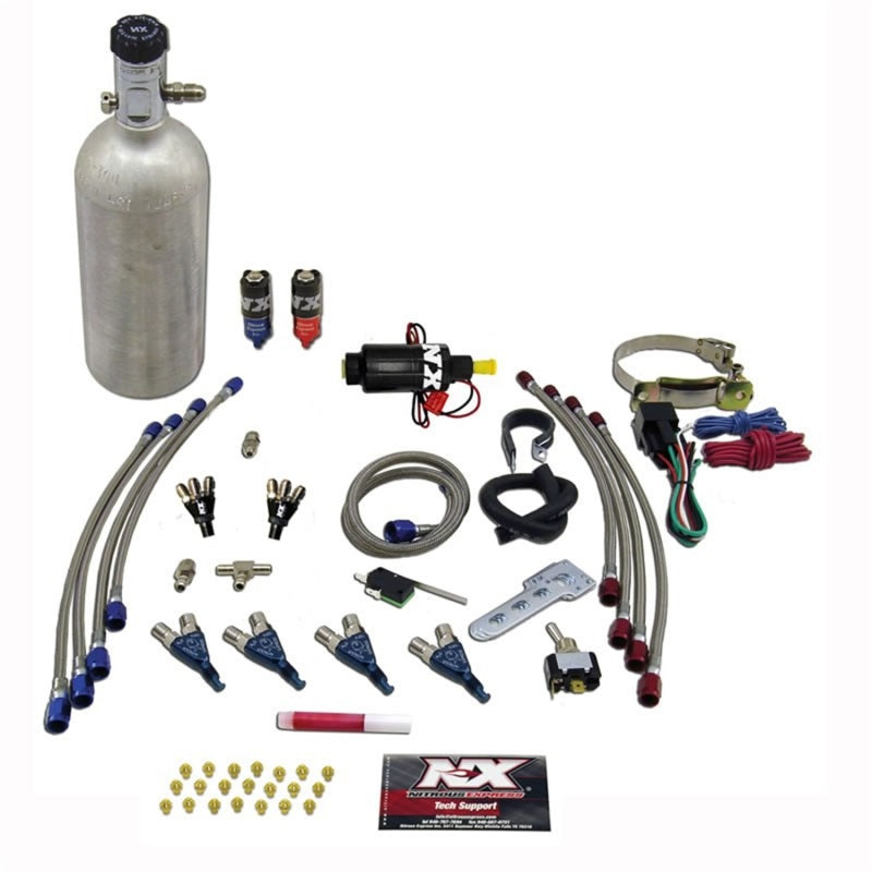 Nitrous Express 4 Cyl Piranha Nitrous Kit (For EFI Applications) w/1.4lb Bottle Nitrous Systems Nitrous Express