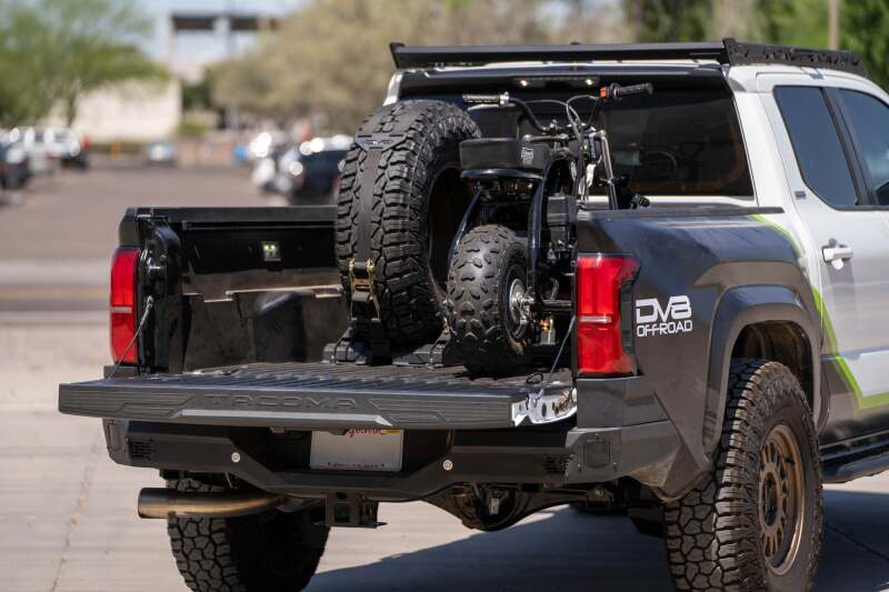 DV8 Offroad Truck Bed Universal Tire Carrier & Accessory Mount Chase Racks DV8 Offroad