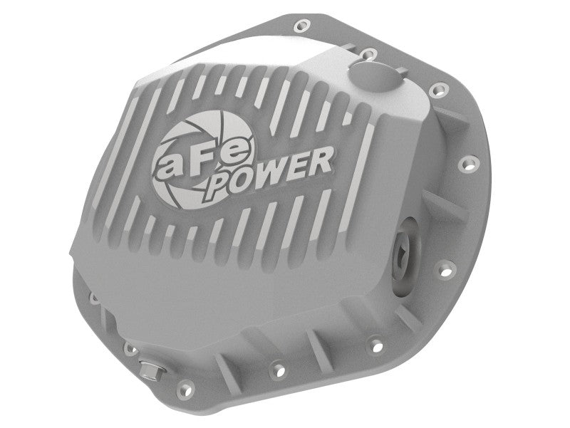 aFe Street Series Rear Differential Cover Raw w/ Machined Fins 01-18 GM Diesel Trucks V8-6.6L (td) Diff Covers aFe