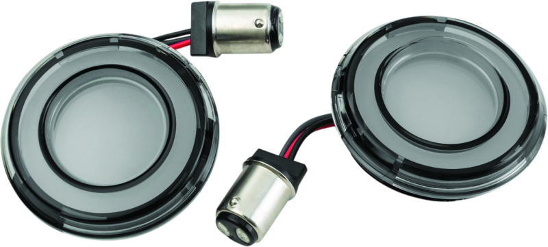 Kuryakyn Tracer L.E.D. Turn Signal Inserts Red/Red Smoke Lens Rear Light Accessories and Wiring Kuryakyn