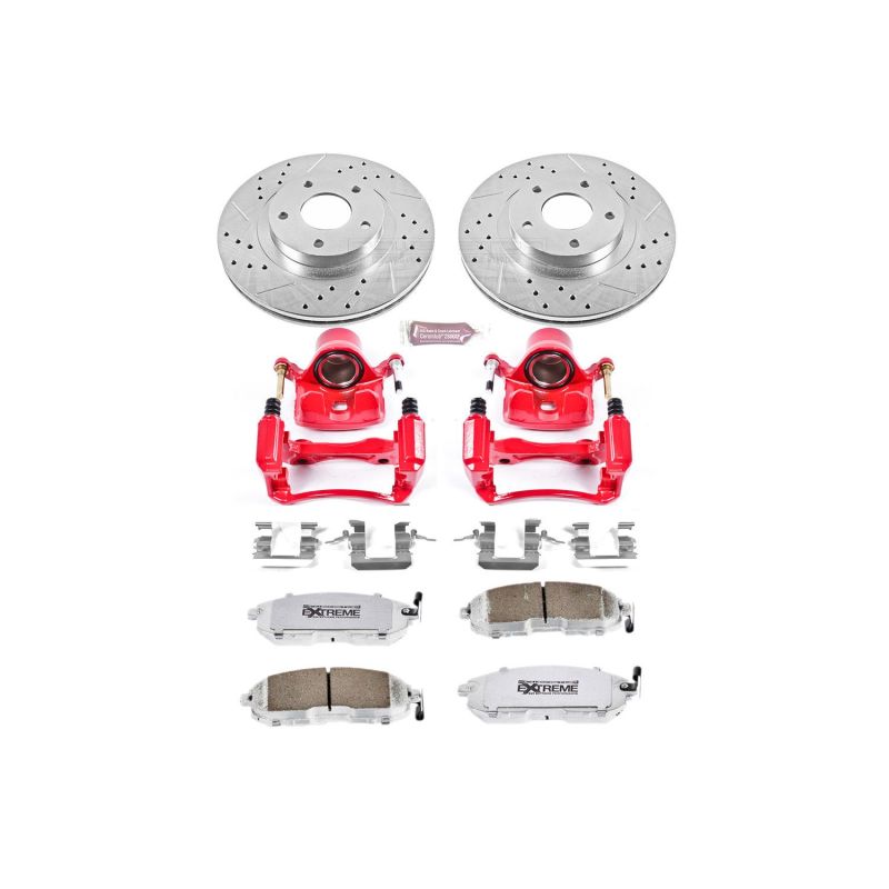 Power Stop 02-04 Infiniti I35 Front Z26 Street Warrior Brake Kit w/Calipers Brake Kits - Performance D&S PowerStop