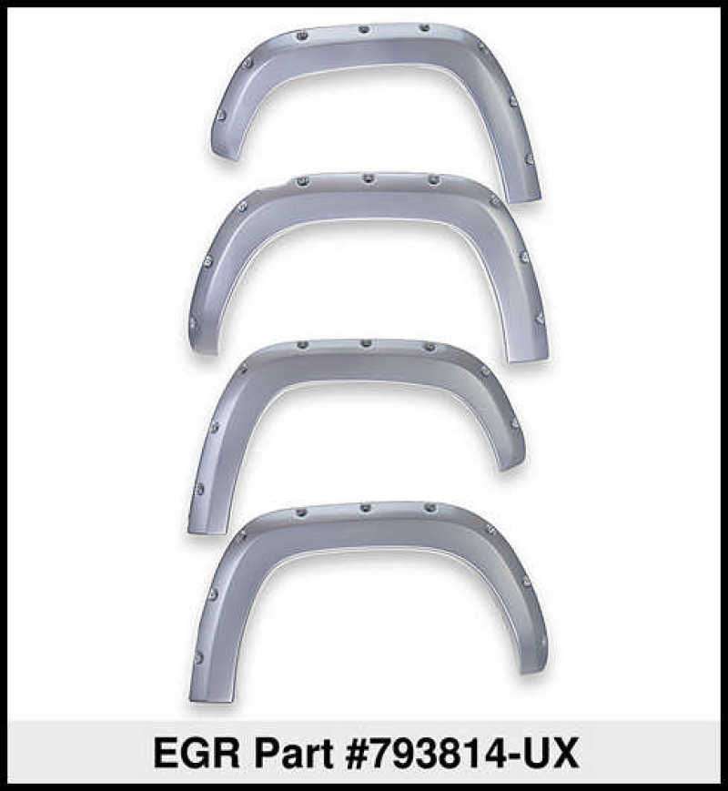 EGR 11-15 Ford Super Duty Bolt-On Look Color Match Fender Flares - Set - Ingot Silver Fender Flares EGR