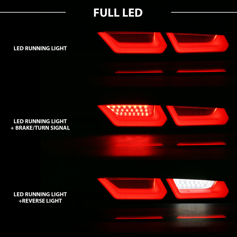 ANZO 2016-2018 Chevrolet Camaro L.E.D T.L Red/Clear Tail Lights ANZO