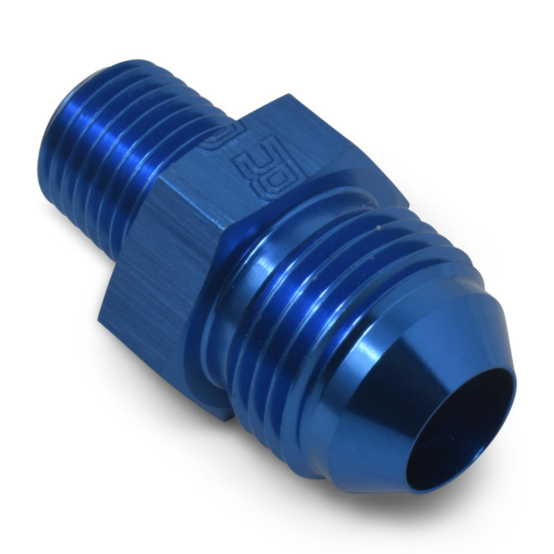 Russell Performance -4 AN to 1/4in NPT Straight Flare to Pipe (Blue) Fittings Russell
