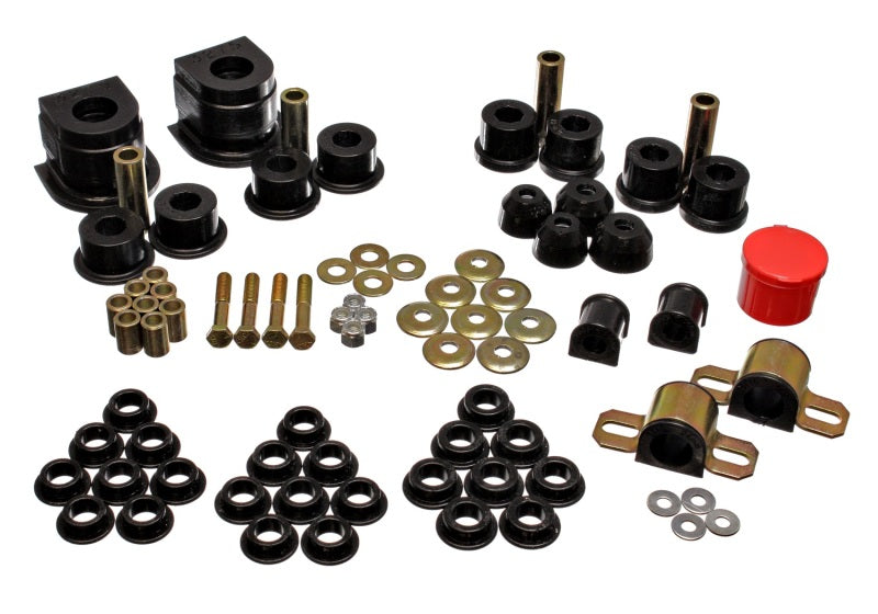 Energy Suspension 86-91 Mazda RX7 Black Hyper-Flex Master Bushing Set Bushings - Full Vehicle Kits Energy Suspension