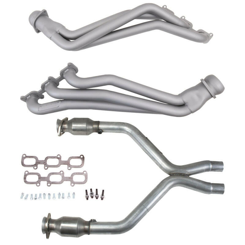 BBK 11-14 Ford Mustang V6 1-3/4 Long Tube Headers w/High Flow Catted X-Pipe (Ti Ceramic) Headers & Manifolds BBK