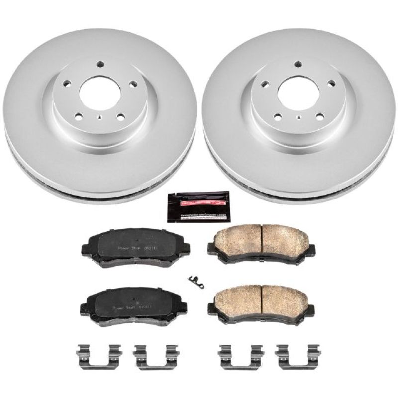 Power Stop 09-14 Nissan Maxima Front Z17 Evolution Geomet Coated Brake Kit Brake Kits - Performance Blank PowerStop