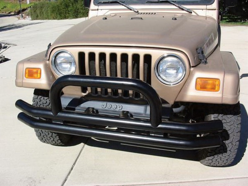 Rampage 1976-1983 Jeep CJ5 Double Tube Bumper Front - Black Bumpers - Steel Rampage