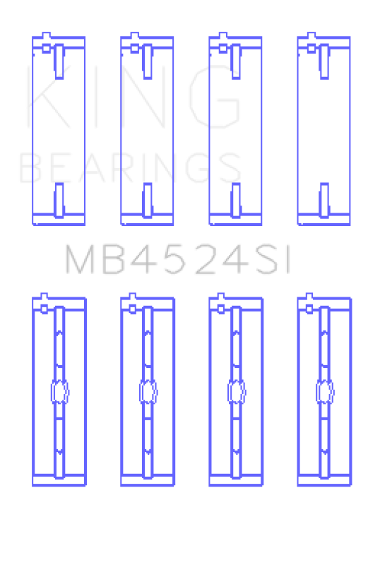 King Bearings Nissan VR38DETT VQ35HR VQ37HR Performance Crankshaft Main Bearings - Size +0.25mm Bearings King Engine Bearings