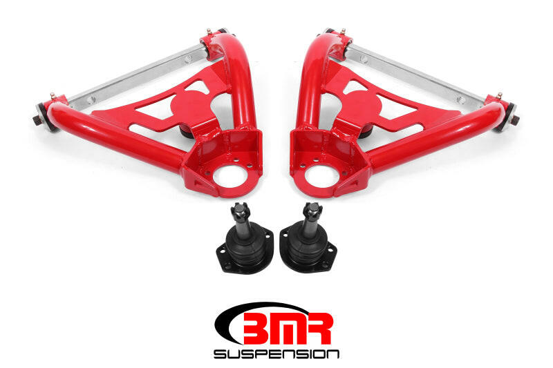 BMR 64-72 A-Body Pro-Touring Upper A-Arms w/ Tall Ball Joint (Delrin) - Red Control Arms BMR Suspension