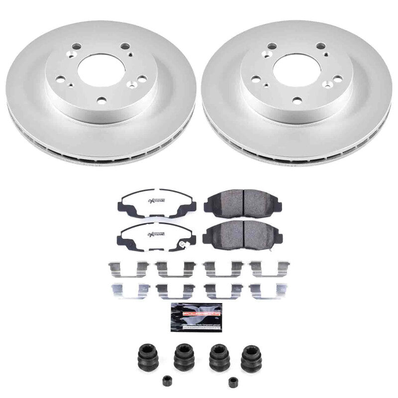 Power Stop 06-11 Honda Civic Front Z26 Coated Brake Kit Brake Kits - Performance D&S PowerStop