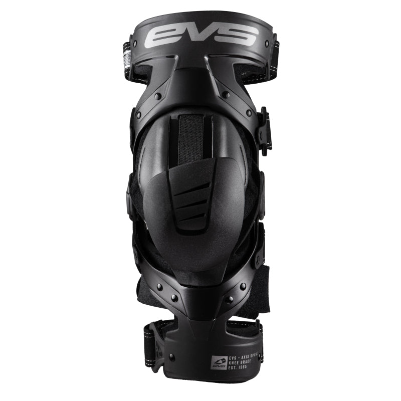 EVS Axis Sport Knee Brace Black/Black/Grey - Small/Left Body Protection EVS