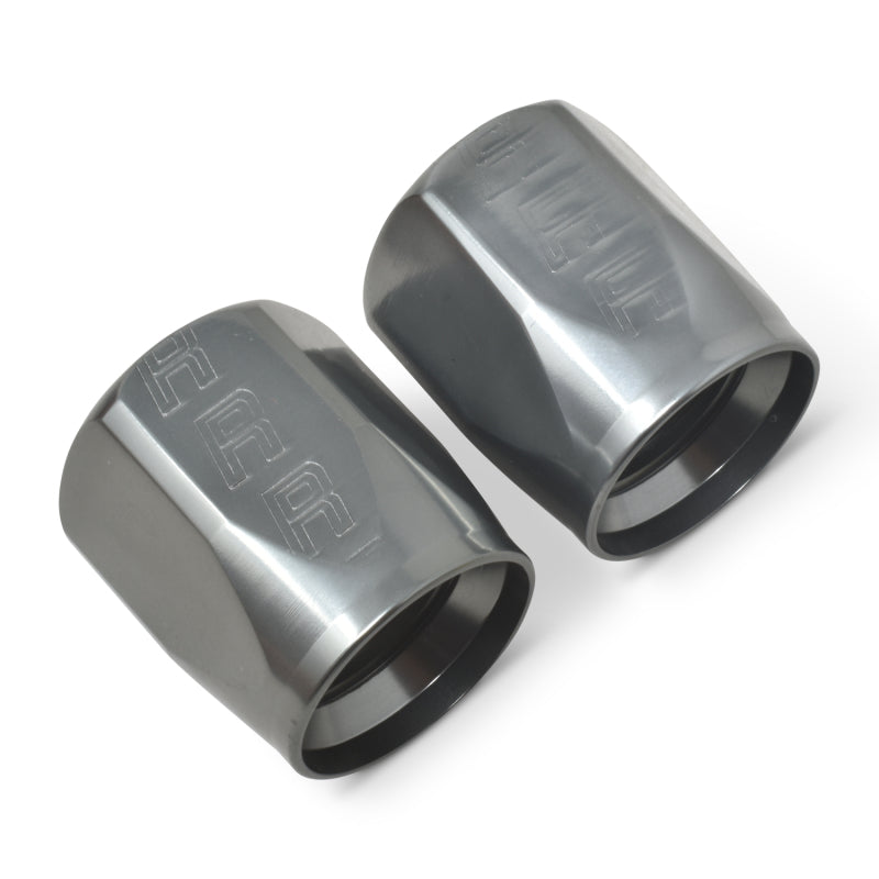 Russell Hose End Socket -6 AN Polished & Gray Anodized (2 PACK) Fittings Russell