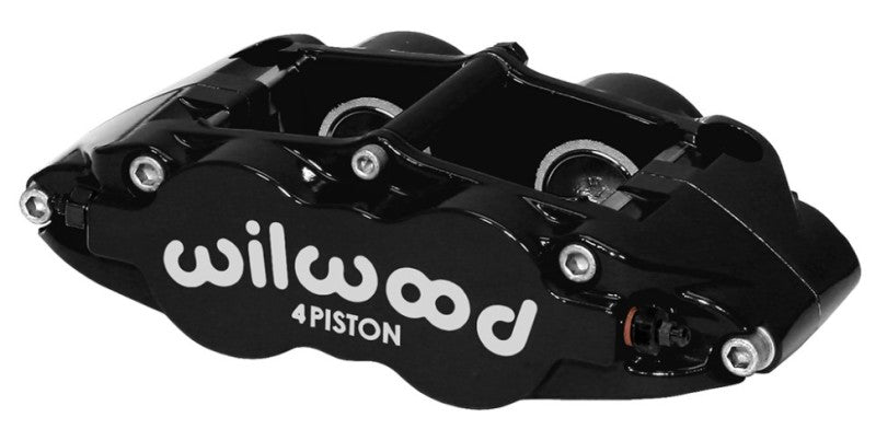 Wilwood Caliper-Narrow Superlite 4R - Black 1.12/1.12in Pistons 0.81in Disc Brake Calipers - Perf Wilwood