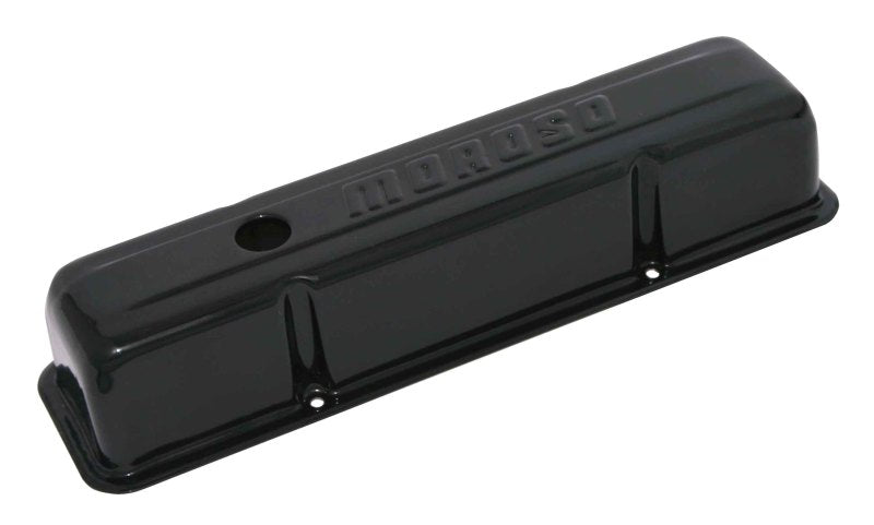 Moroso Chevrolet Small Block Valve Cover - Black Powder Coat - Single Valve Covers Moroso
