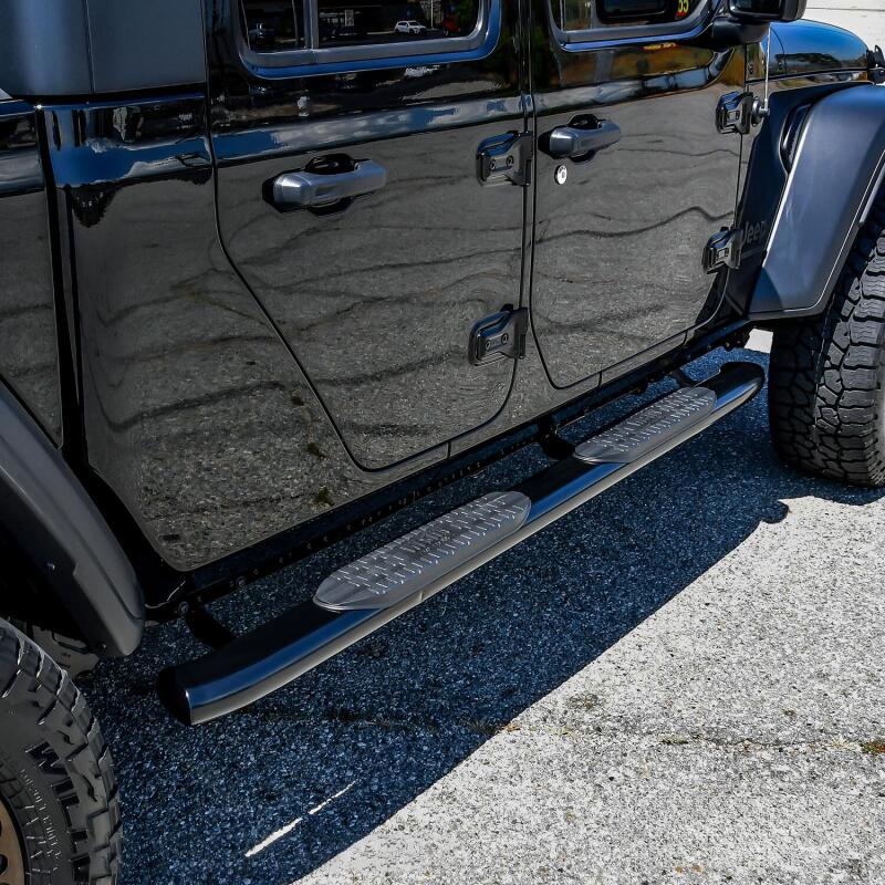 Westin 2020 Jeep Gladiator PRO TRAXX 5 WTW Oval Nerf Step Bars - Black Nerf Bars Westin