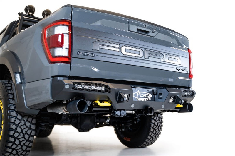 Addictive Desert Designs 21-22 Ford Raptor HoneyBadger Rear Bumper Bumpers - Steel Addictive Desert Designs
