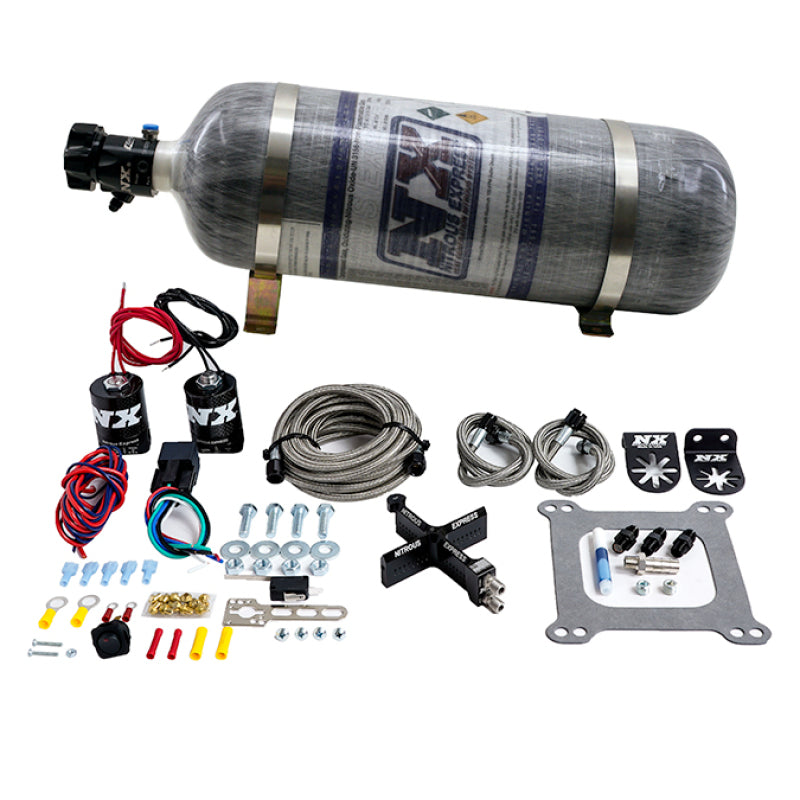 Nitrous Express 4150 Covert Crossbar Plate System Pro Power 100-500HP (12lb Bottle) Nitrous Plates Nitrous Express