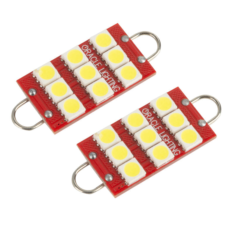 Oracle 44MM 6 LED 3 Chip - Loop Festoon Bulbs (Pair) - White Bulbs ORACLE Lighting